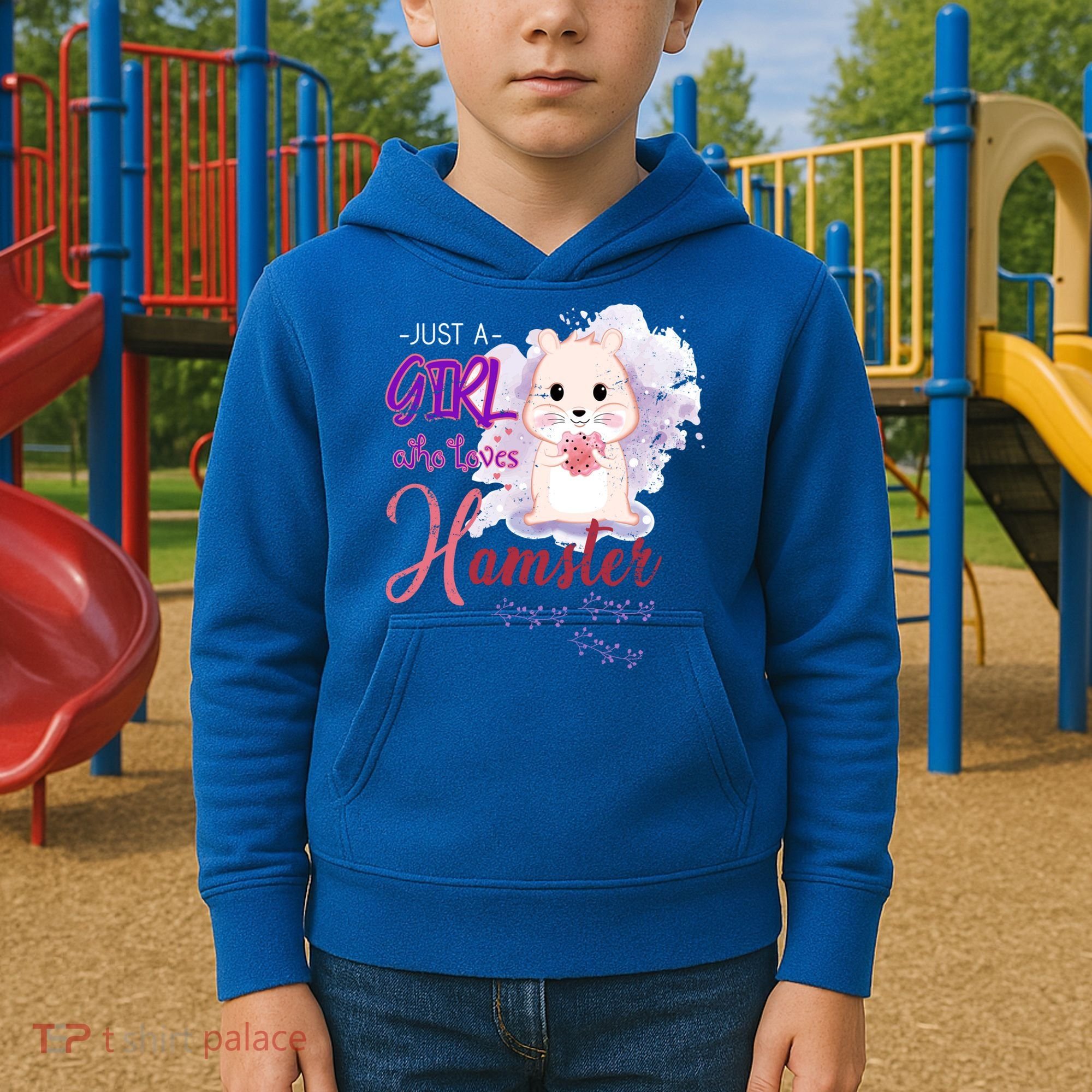 Just A Girl Who Loves Hamster Gift Kids Hoodie
