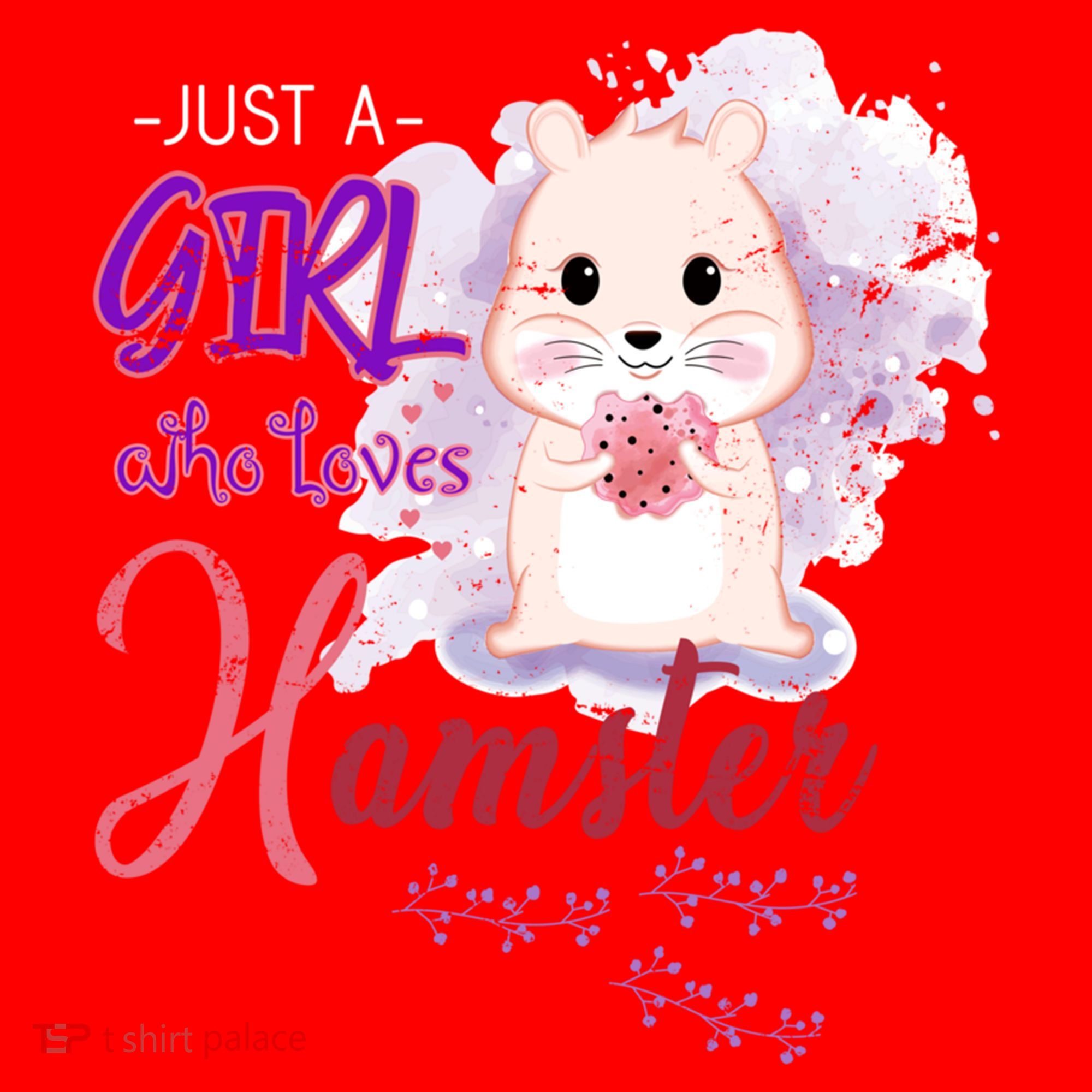 Just A Girl Who Loves Hamster Gift Santa Hat