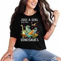 Just A Girl Who Loves Dinosaurs T Rex Dinosaur Comfort Colors T-Shirt thumb 0