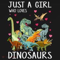 Just A Girl Who Loves Dinosaurs T Rex Dinosaur Women's Perfect Tri Rocker Tank thumb 4