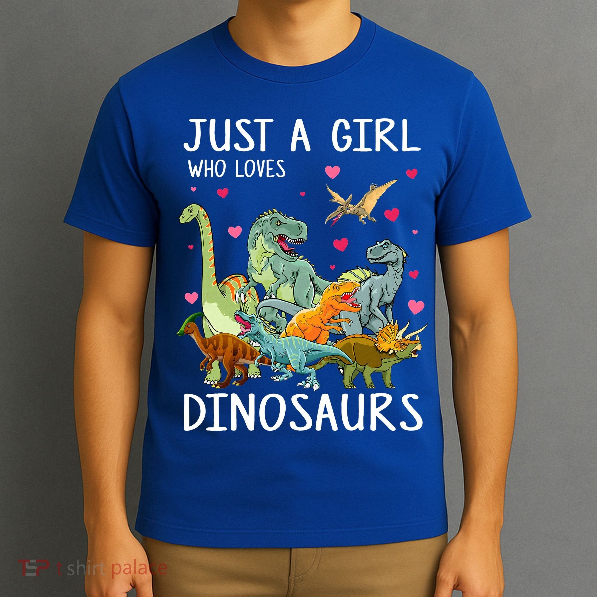 Just A Girl Who Loves Dinosaurs T Rex Dinosaur T-Shirt