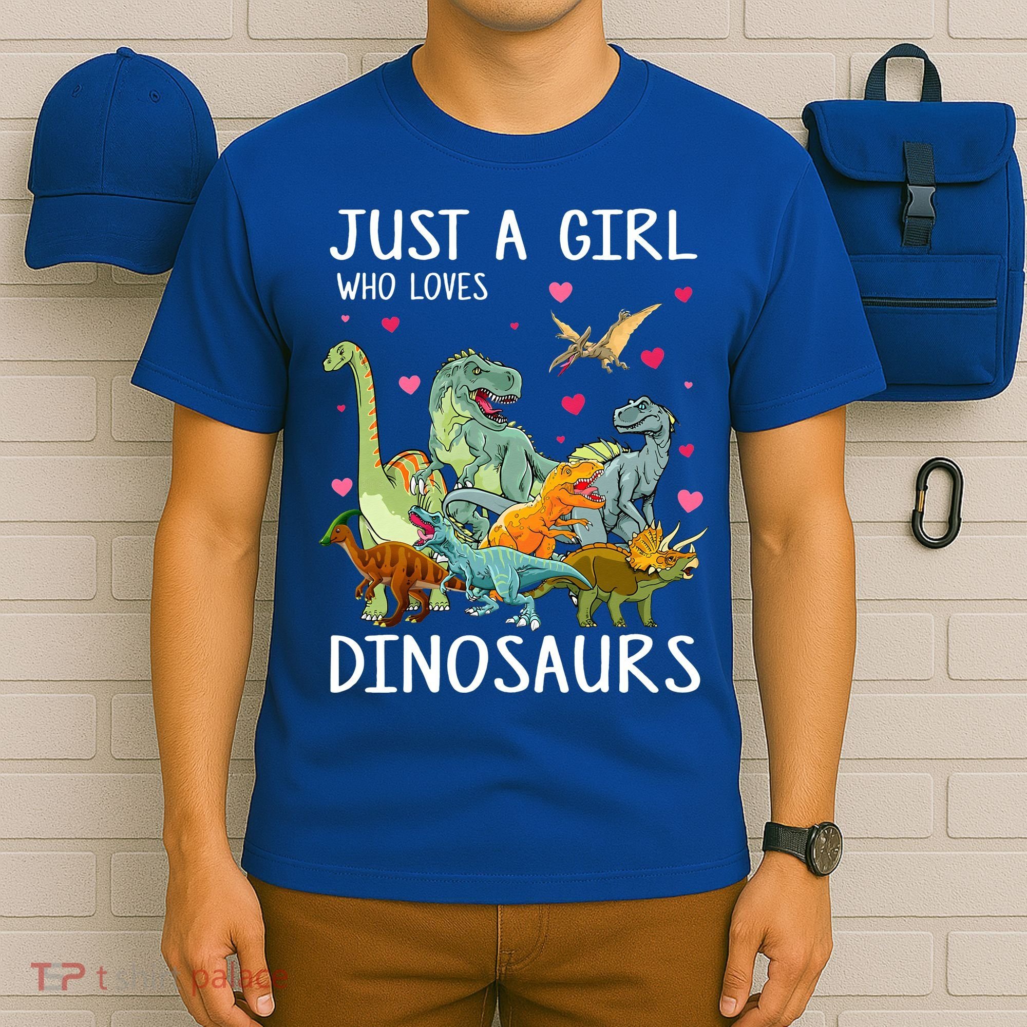 Just A Girl Who Loves Dinosaurs T Rex Dinosaur T-Shirt