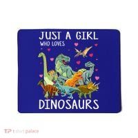Just A Girl Who Loves Dinosaurs T Rex Dinosaur Mousepad thumb 0