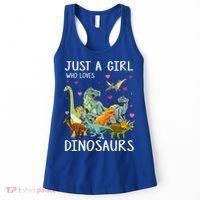Just A Girl Who Loves Dinosaurs T Rex Dinosaur Women's Tank Top thumb 0