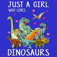 Just A Girl Who Loves Dinosaurs T Rex Dinosaur Women's Tank Top thumb 5