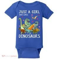 Just A Girl Who Loves Dinosaurs T Rex Dinosaur Baby Bodysuit thumb 0