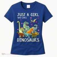 Just A Girl Who Loves Dinosaurs T Rex Dinosaur Women's T-Shirt thumb 0