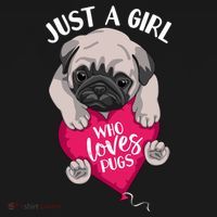 Just A Girl Who Loves Pugs Dog Lovers Cute Pug With Heart Gift Sweatshirt thumb 3