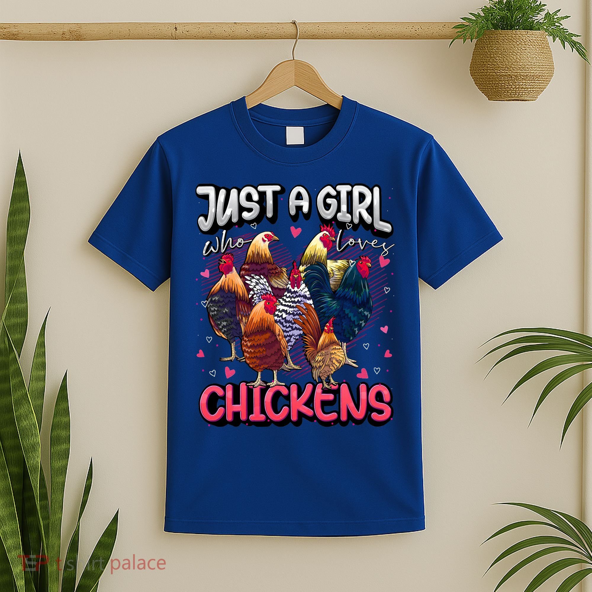 Just A Girl Who Loves Chickens Lover Farmers T-Shirt
