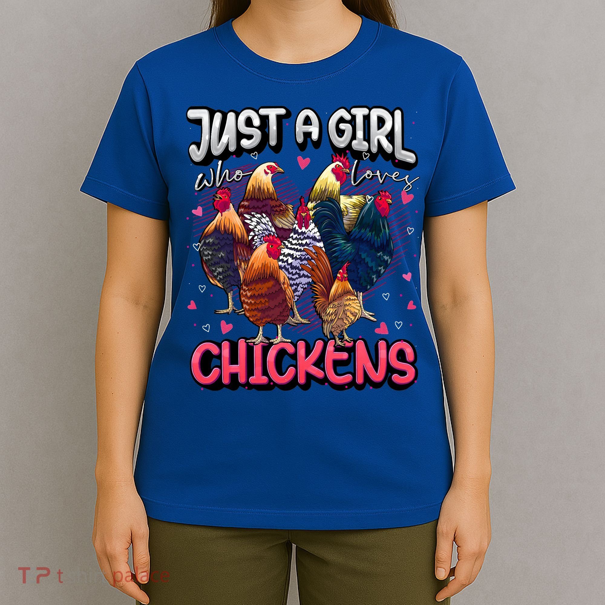 Just A Girl Who Loves Chickens Lover Farmers T-Shirt