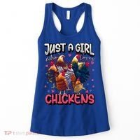 Just A Girl Who Loves Chickens Lover Farmers Women's Tank Top thumb 0