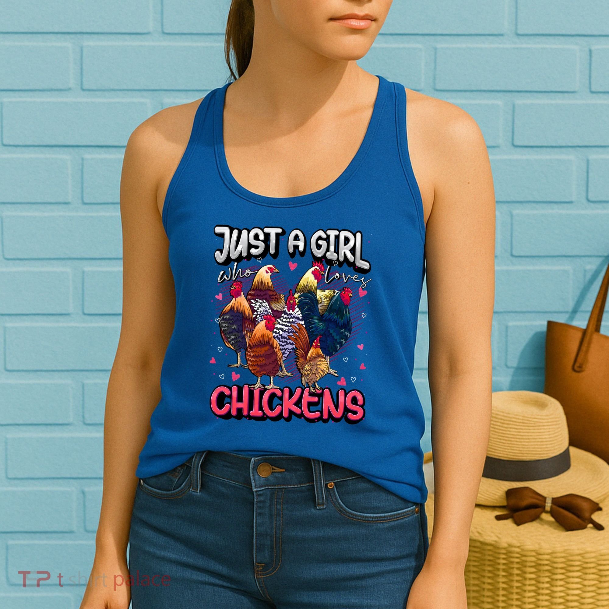 Just A Girl Who Loves Chickens Lover Farmers Women's Tank Top
