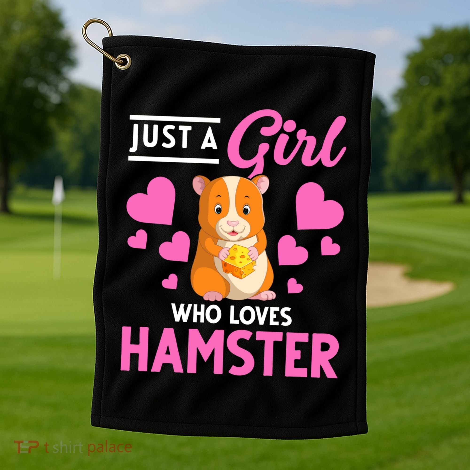 Just A Girl Who Loves Hamsters Hamster Gift Golf Towel