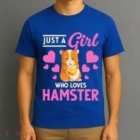 Just A Girl Who Loves Hamsters Hamster Gift T-Shirt thumb 3