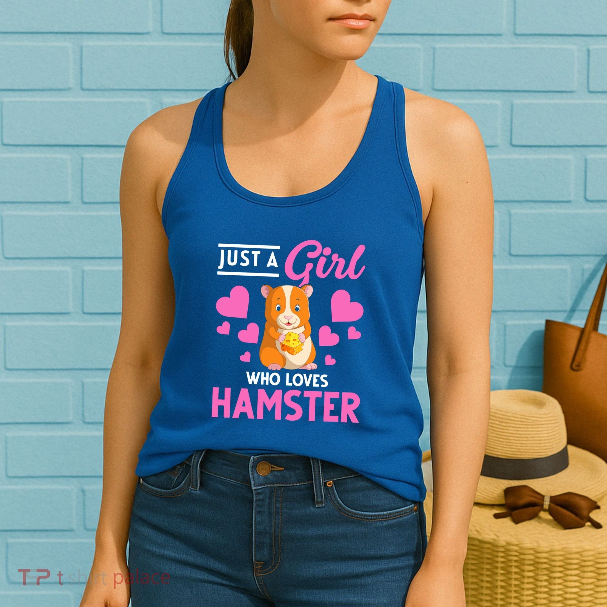 Just A Girl Who Loves Hamsters Hamster Gift Women's Tank Top