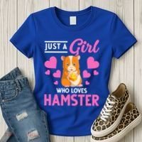 Just A Girl Who Loves Hamsters Hamster Gift Women's T-Shirt thumb 3