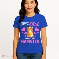 Just A Girl Who Loves Hamsters Hamster Gift Women's T-Shirt thumb 4