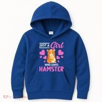 Just A Girl Who Loves Hamsters Hamster Gift Kids Hoodie thumb 0