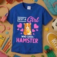 Just A Girl Who Loves Hamsters Hamster Gift Kids T-Shirt thumb 3