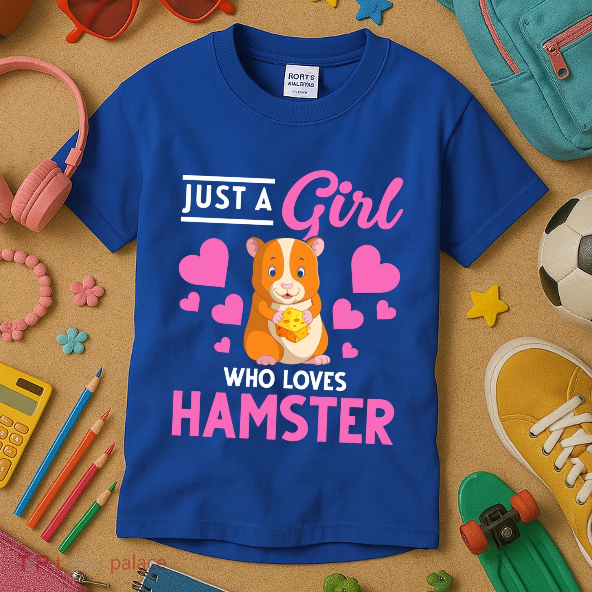 Just A Girl Who Loves Hamsters Hamster Gift Kids T-Shirt