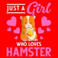 Just A Girl Who Loves Hamsters Hamster Gift Santa Hat thumb 1