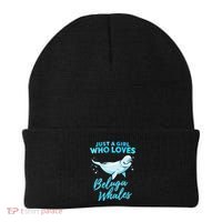 Just A Girl Who Loves Beluga Whales Cute Whale Beanie thumb 0