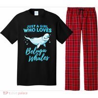 Just A Girl Who Loves Beluga Whales Cute Whale Pajama Set thumb 0