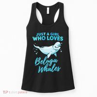 Just A Girl Who Loves Beluga Whales Cute Whale Women's Tank Top thumb 0