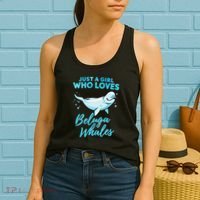 Just A Girl Who Loves Beluga Whales Cute Whale Women's Tank Top thumb 2