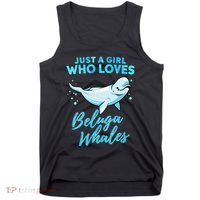 Just A Girl Who Loves Beluga Whales Cute Whale Tank Top thumb 0