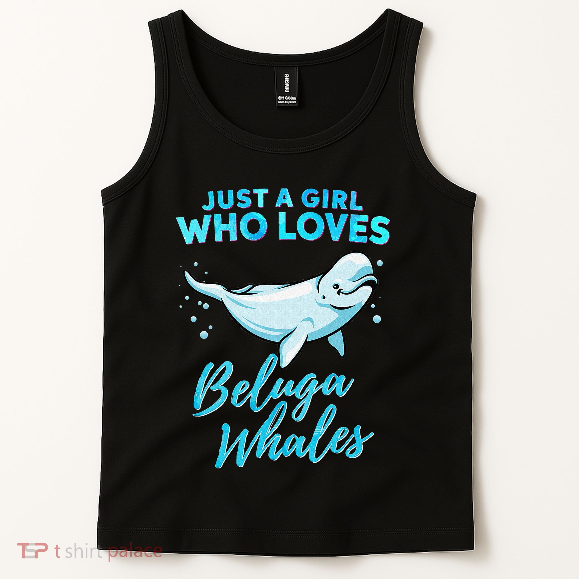 Just A Girl Who Loves Beluga Whales Cute Whale Tank Top