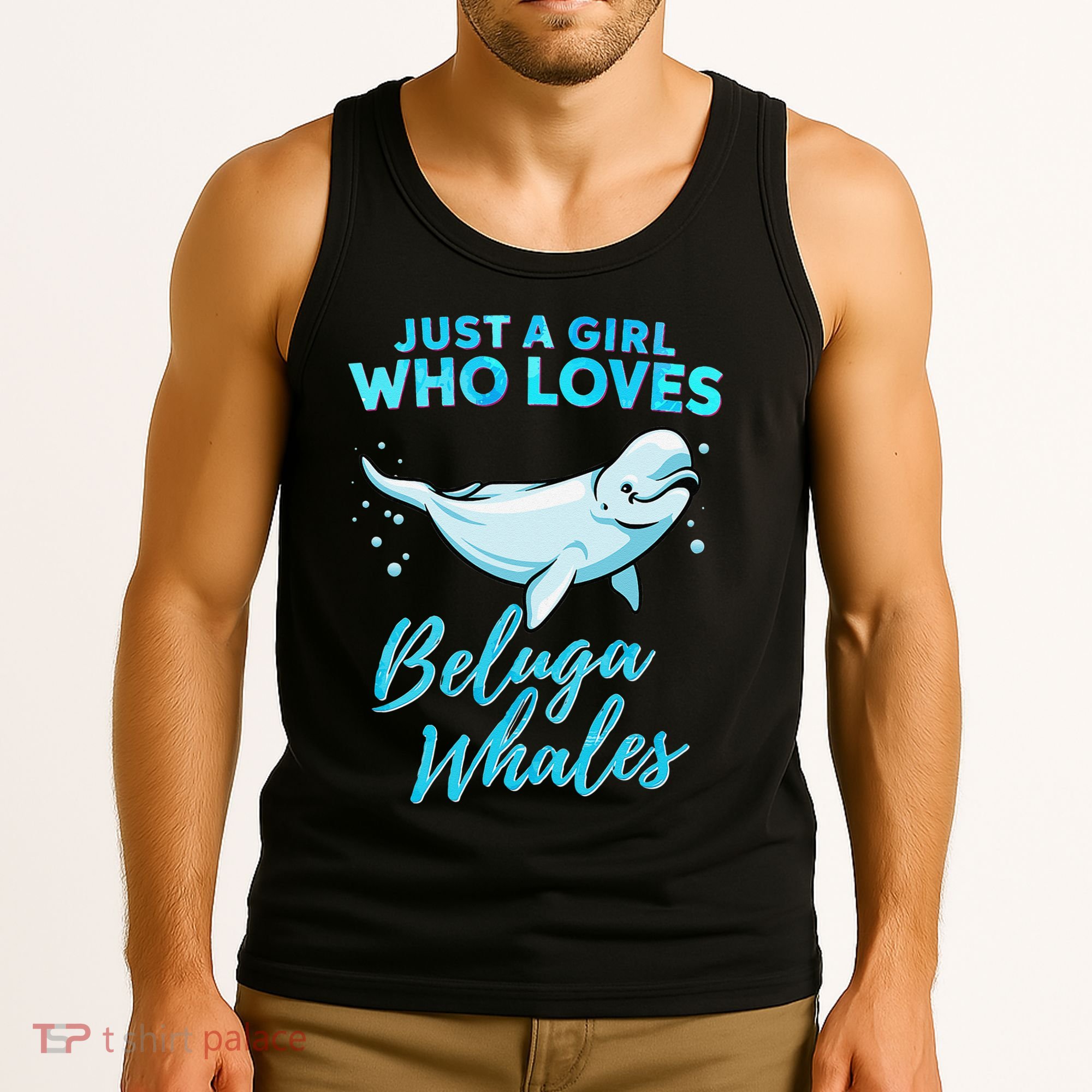 Just A Girl Who Loves Beluga Whales Cute Whale Tank Top