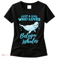 Just A Girl Who Loves Beluga Whales Cute Whale Women's T-Shirt thumb 0