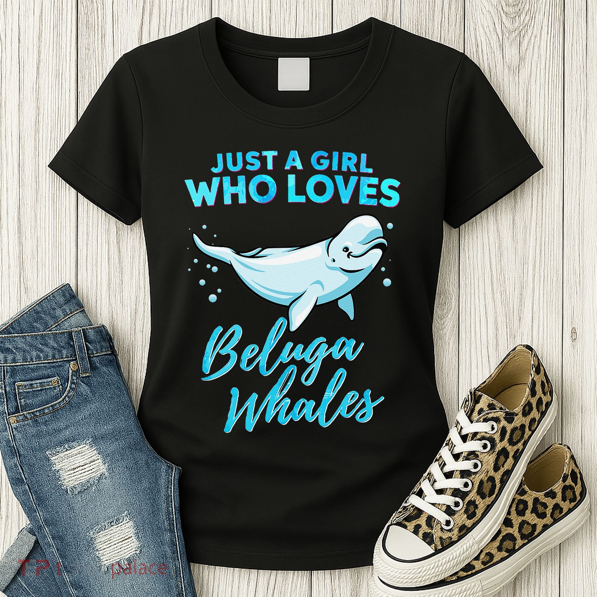 Just A Girl Who Loves Beluga Whales Cute Whale Women's T-Shirt