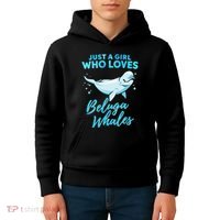 Just A Girl Who Loves Beluga Whales Cute Whale Kids Hoodie thumb 4