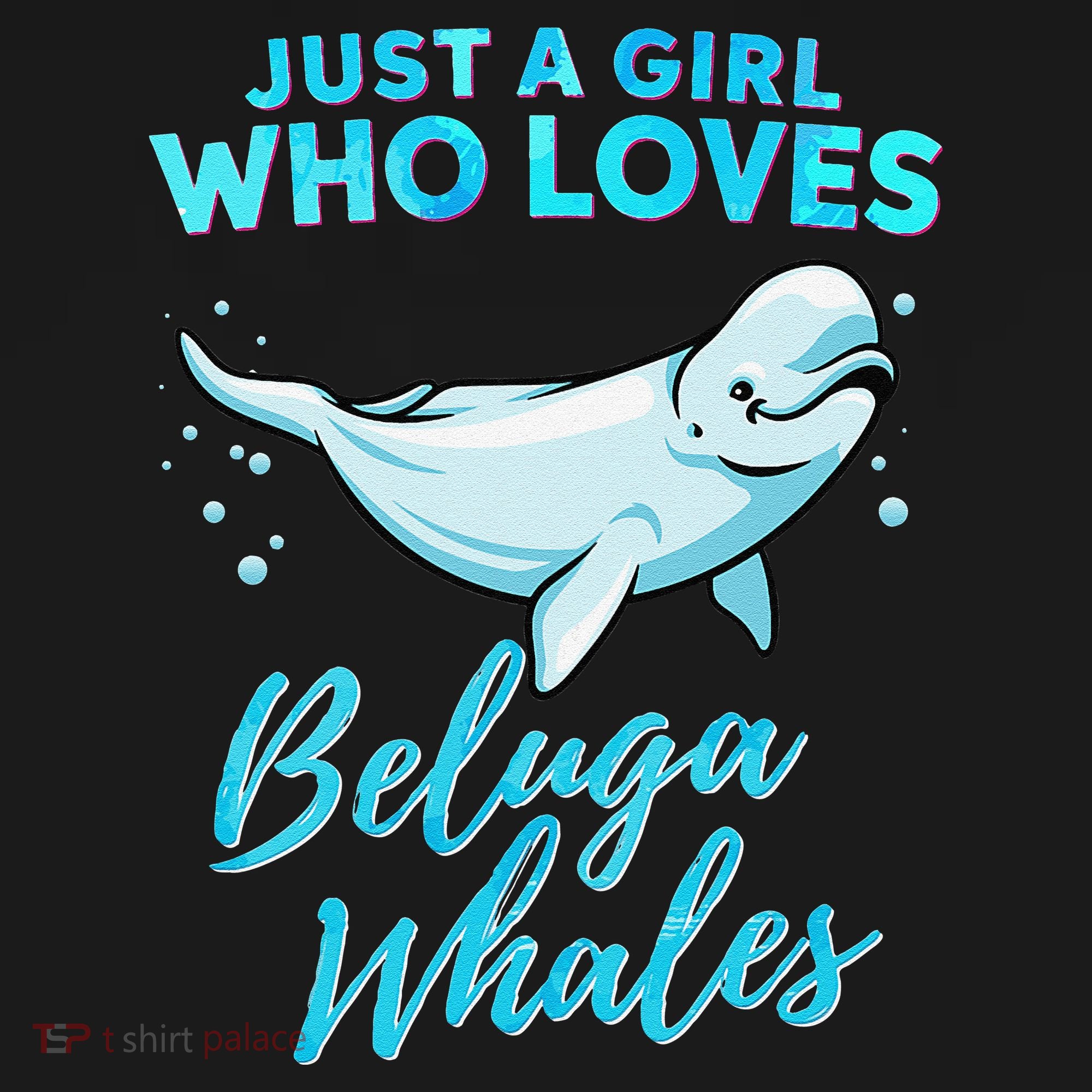 Just A Girl Who Loves Beluga Whales Cute Whale Kids Hoodie