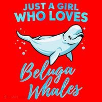 Just A Girl Who Loves Beluga Whales Cute Whale Santa Hat thumb 1