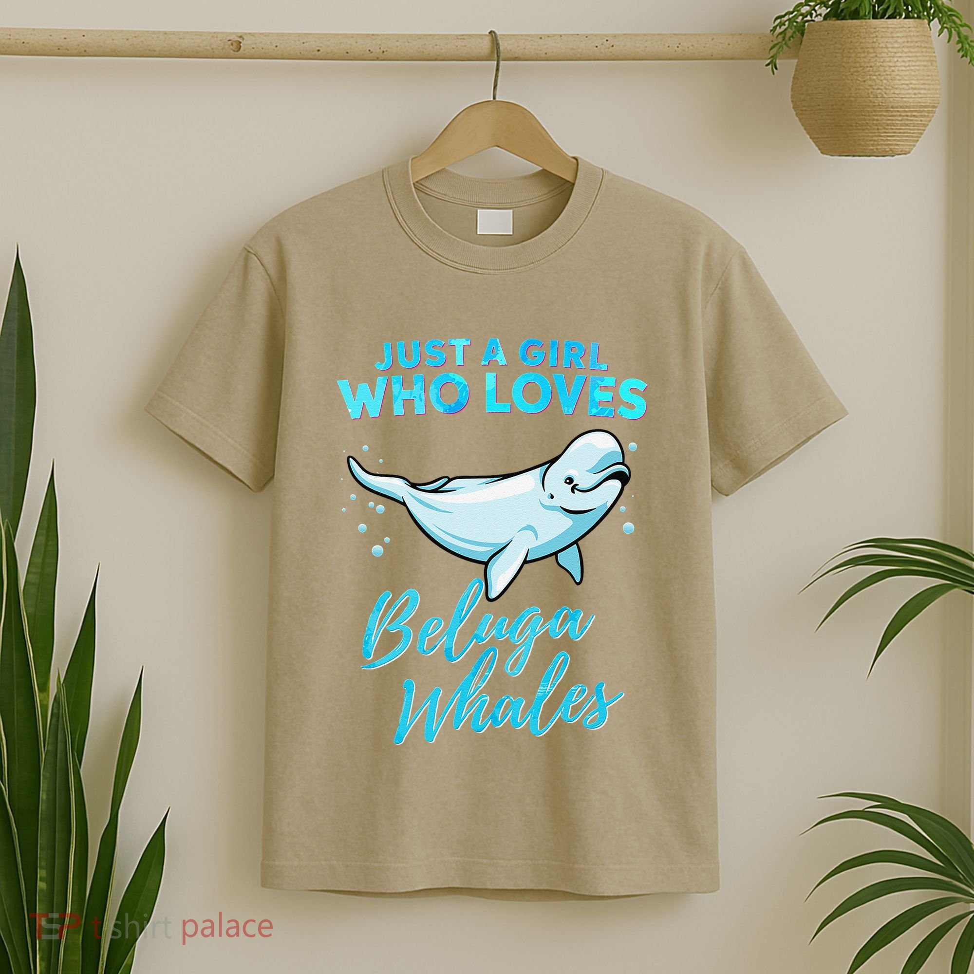 Just A Girl Who Loves Beluga Whales Cute Whale T-Shirt