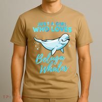 Just A Girl Who Loves Beluga Whales Cute Whale T-Shirt thumb 3