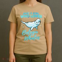 Just A Girl Who Loves Beluga Whales Cute Whale T-Shirt thumb 4
