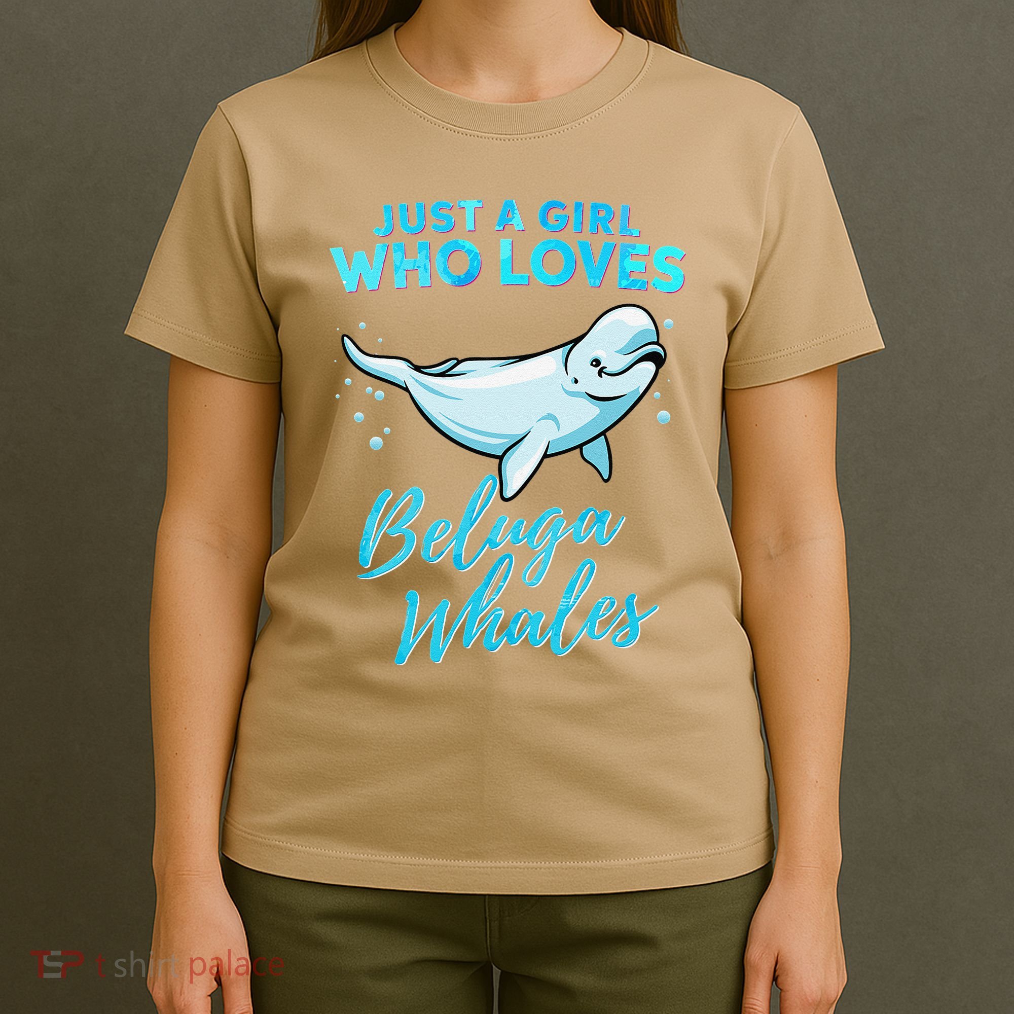 Just A Girl Who Loves Beluga Whales Cute Whale T-Shirt
