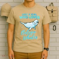 Just A Girl Who Loves Beluga Whales Cute Whale T-Shirt thumb 6