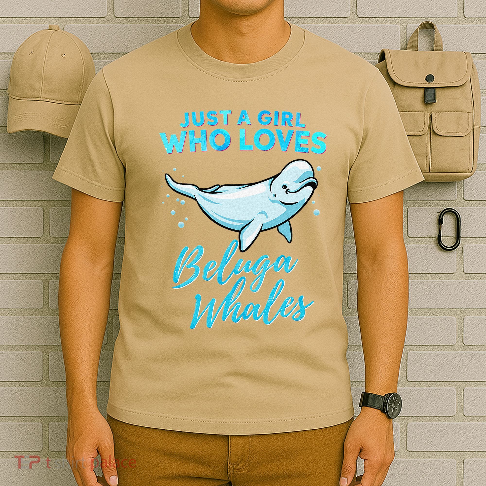 Just A Girl Who Loves Beluga Whales Cute Whale T-Shirt