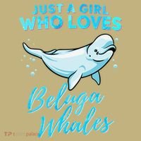 Just A Girl Who Loves Beluga Whales Cute Whale T-Shirt thumb 7