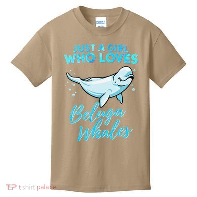 Just A Girl Who Loves Beluga Whales Cute Whale Kids T-Shirt