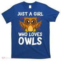 Just A Girl Who Loves Owls Cute Night Owl Costume Gift T-Shirt thumb 0