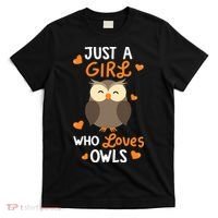 Just A Girl Who Loves Owls Cute Owl Lover Gifts T-Shirt thumb 0