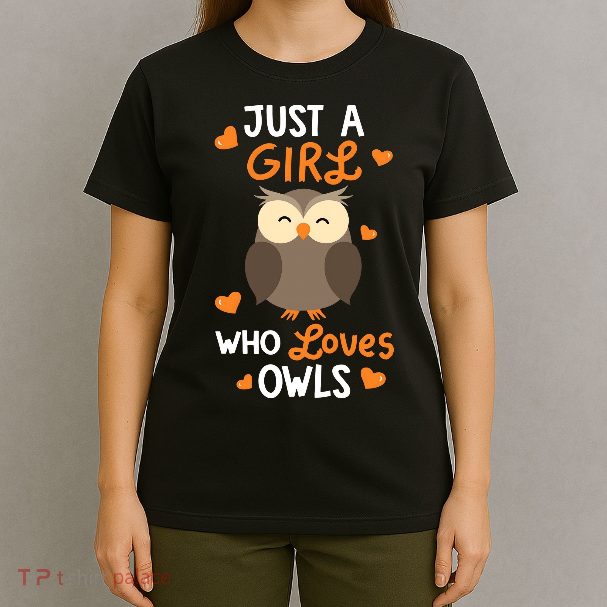 Just A Girl Who Loves Owls Cute Owl Lover Gifts T-Shirt