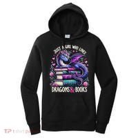 Just A Girl Who Loves Dragons And Books Dragon Reading Women's Hoodie thumb 0