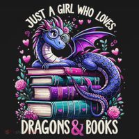 Just A Girl Who Loves Dragons And Books Dragon Reading Women's Tank Top thumb 5